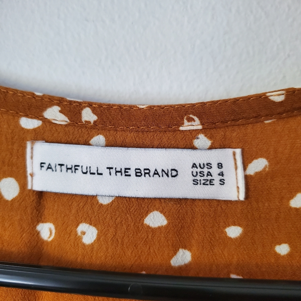 Faithfull the Brand Chiara Midi Dress in Caramel Noel - Picture 10 of 16